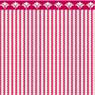 Dollhouse Miniature 1/2In Scale Wallpaper: Ticking, Red